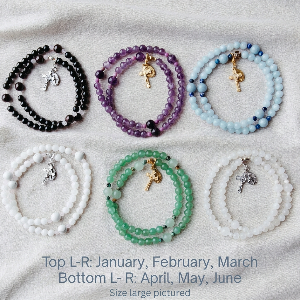 Remembrance Birthstone Rosary Bracelet