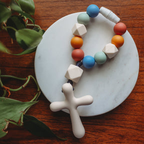 Wooden Baby Play Gym, Silicone Baby Rosaries