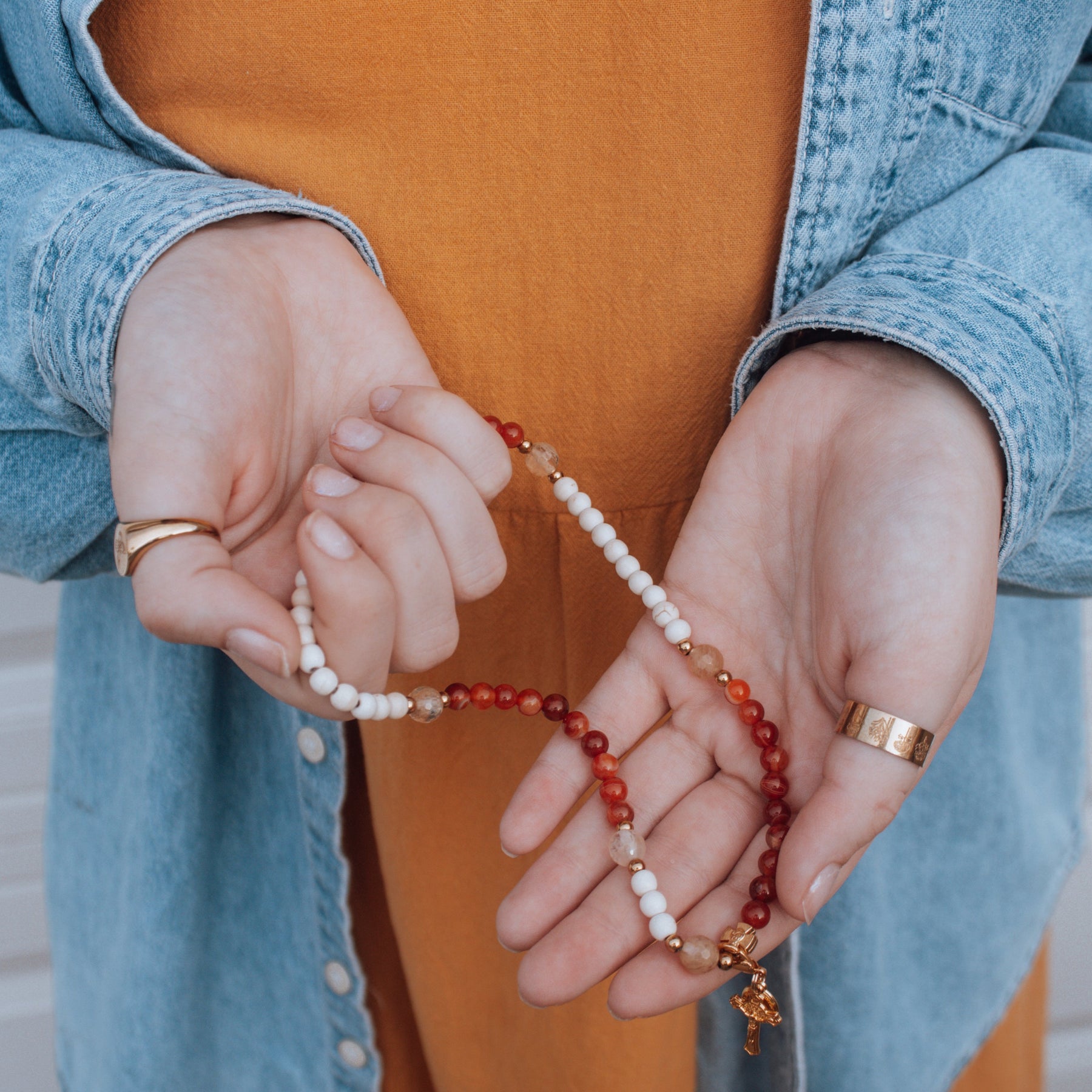 Sacred Heart of Jesus | Stretch & Wrap Rosary Bracelet