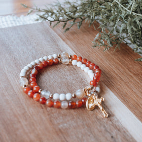 Sacred Heart of Jesus | Stretch & Wrap Rosary Bracelet