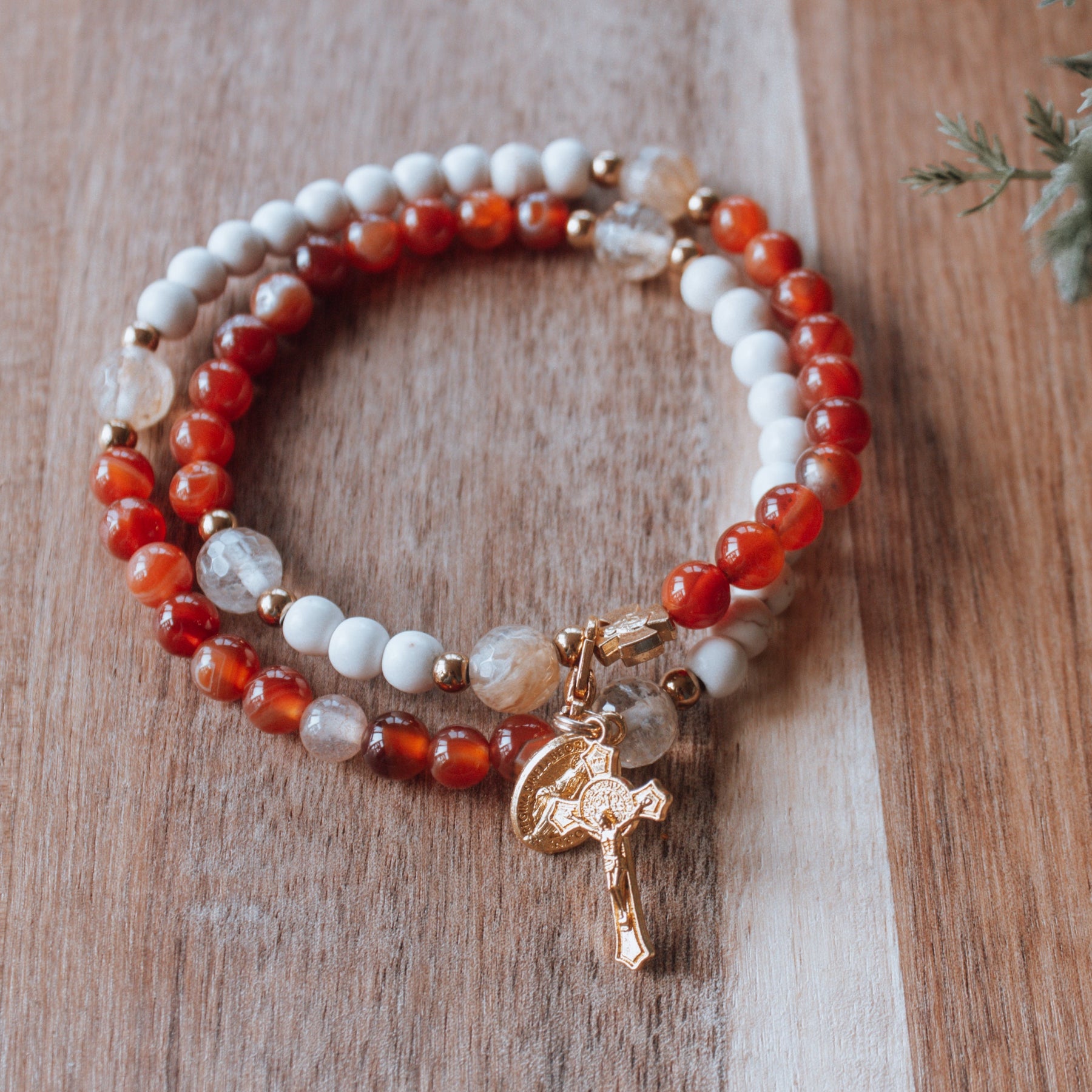 Sacred Heart of Jesus | Stretch & Wrap Rosary Bracelet