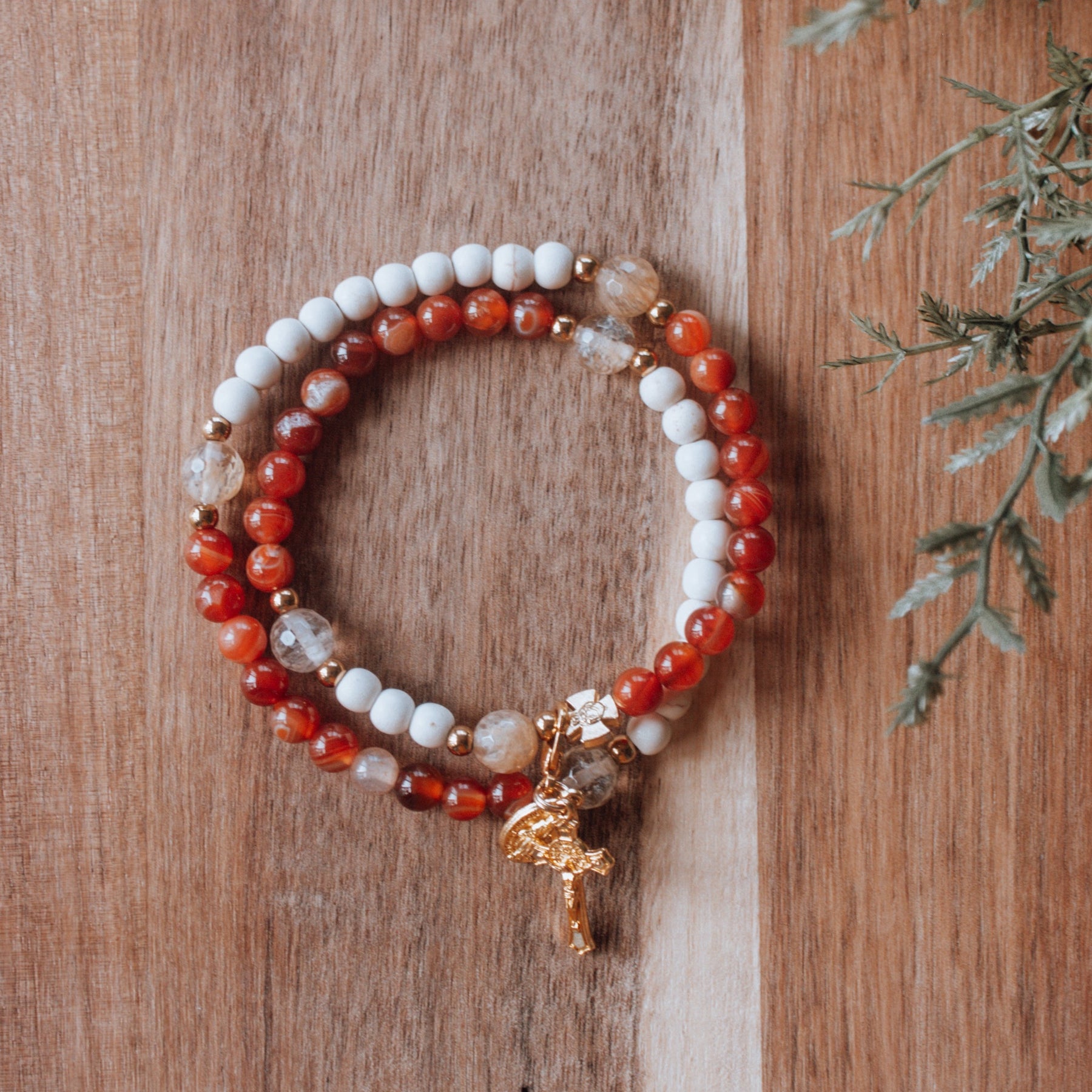 Sacred Heart of Jesus | Stretch & Wrap Rosary Bracelet