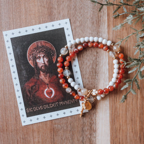 Sacred Heart of Jesus | Stretch & Wrap Rosary Bracelet