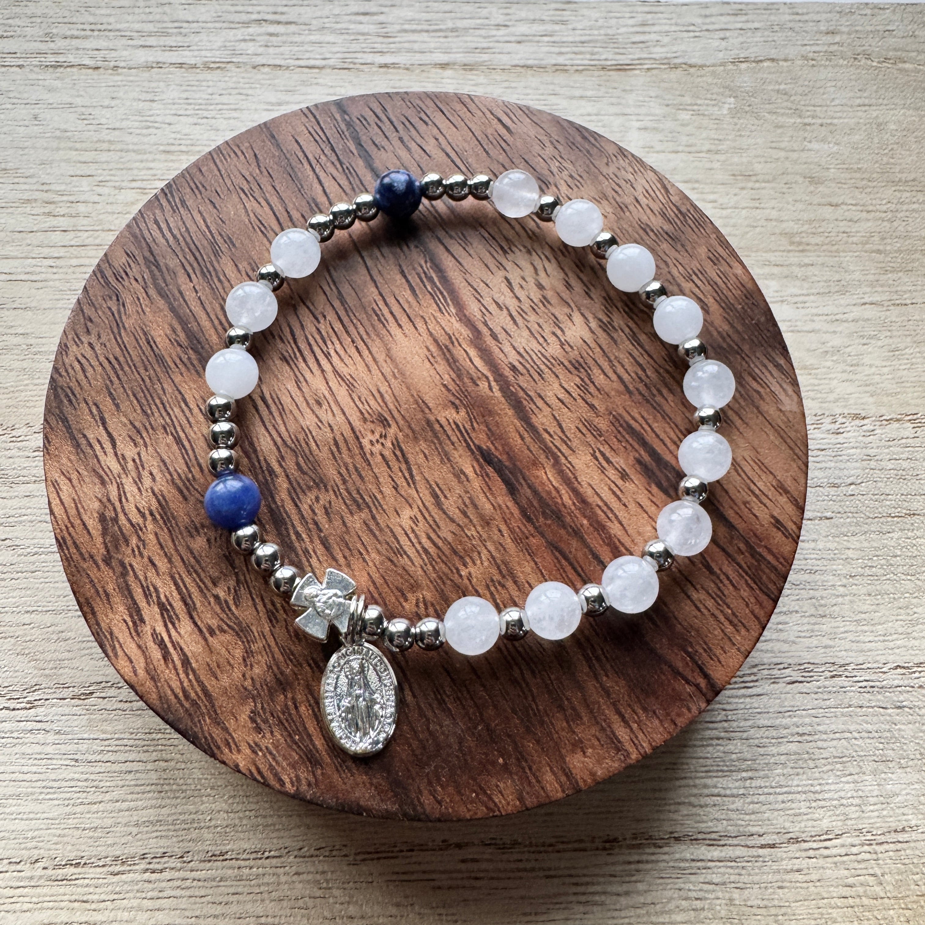 Saint John Paul II | Gemstone Decade Bracelet