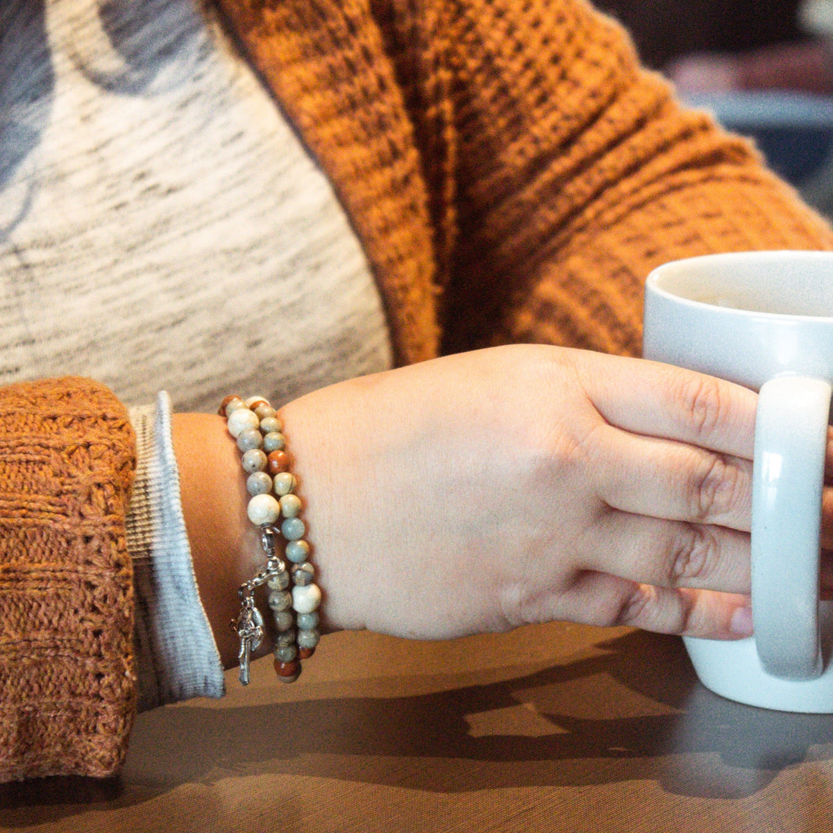 St. Margaret of Scotland | Stretch & Wrap Rosary Bracelet
