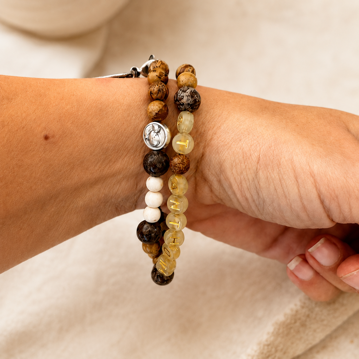 Saint Anthony | Stretch & Wrap Rosary Bracelet | Glow in the Dark