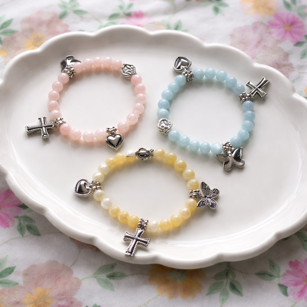 Saint Bernadette | Kids Stackable Charm Bracelet | Spring Collection