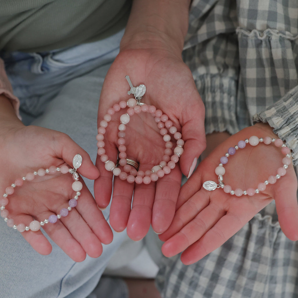 Saint Therese | Mommy & Me | Rosary bracelet and Decade