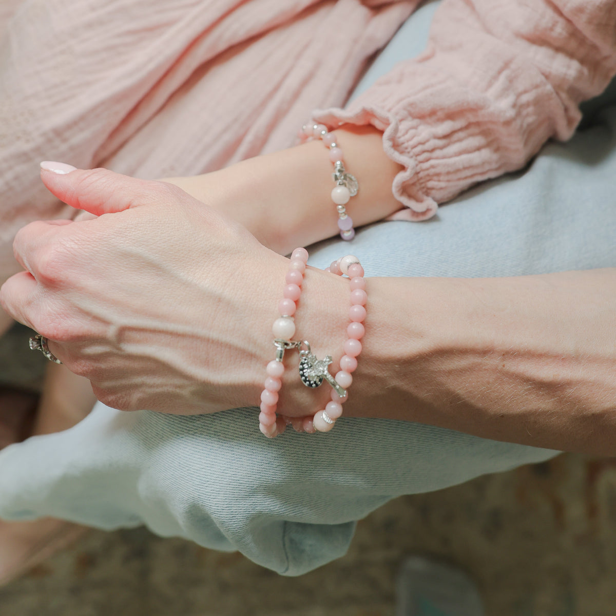 Saint Thérèse  | Two Bracelet Set| Mommy and Me Collection