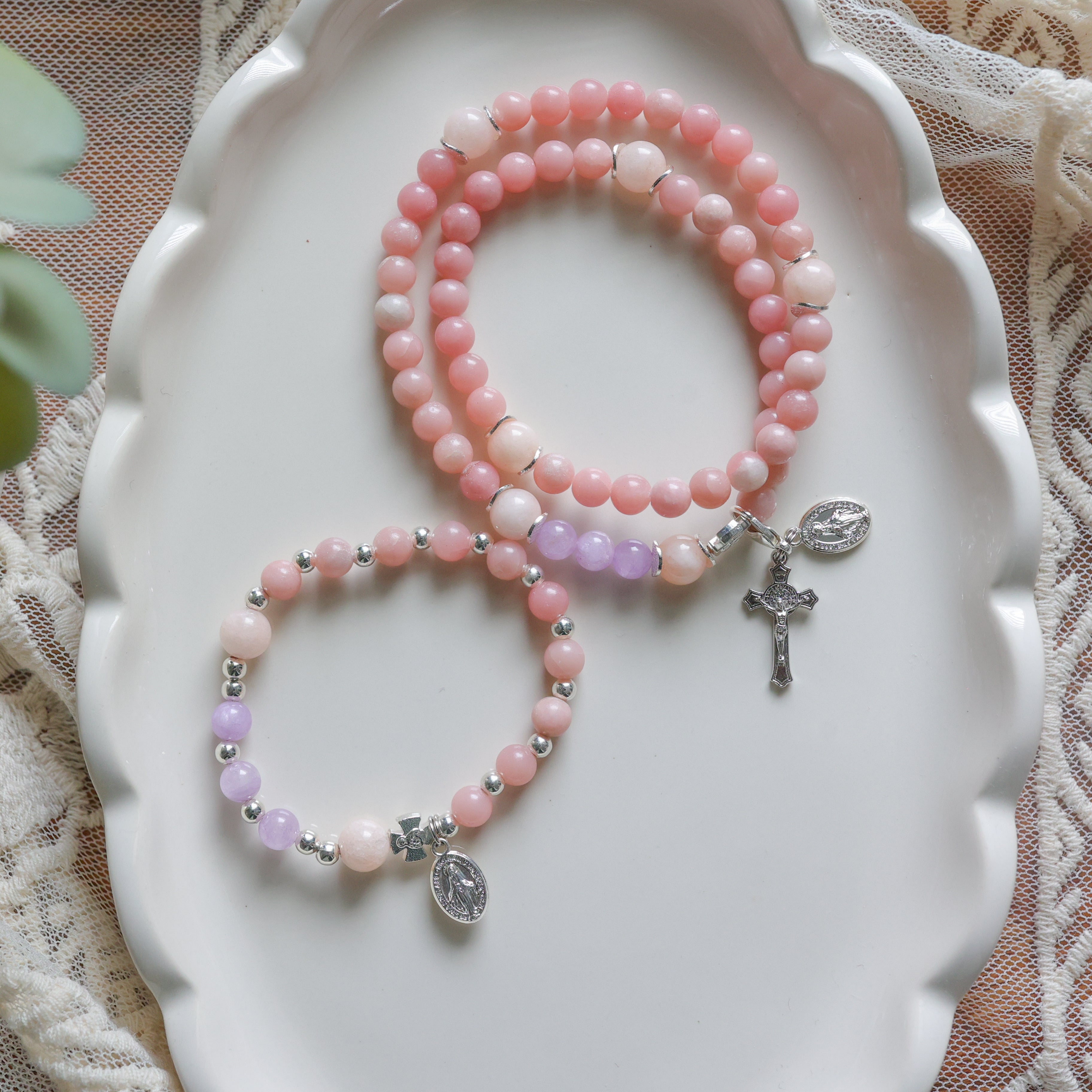 Saint Thérèse  | Two Bracelet Set| Mommy and Me Collection