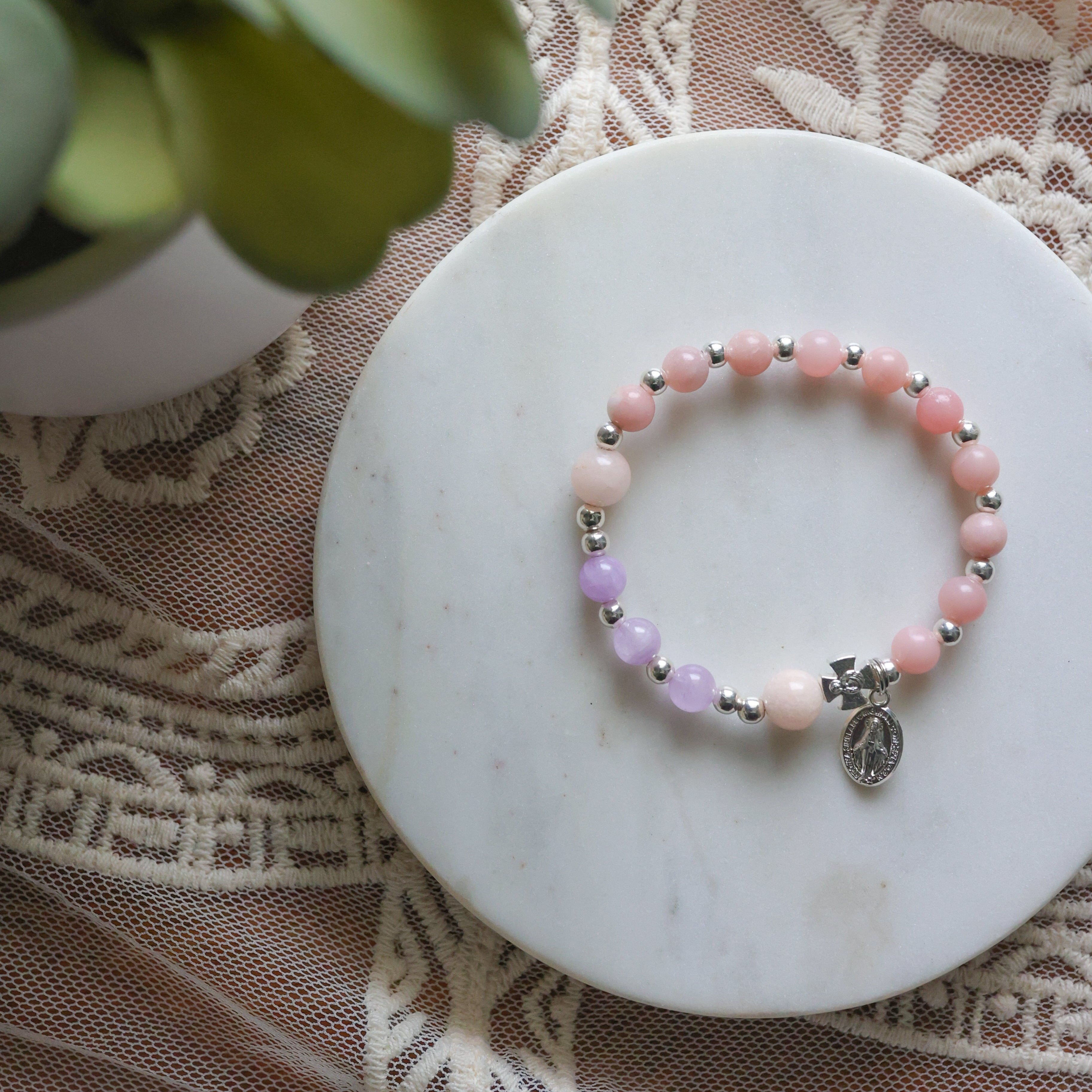 Saint Thérèse  | Two Bracelet Set| Mommy and Me Collection