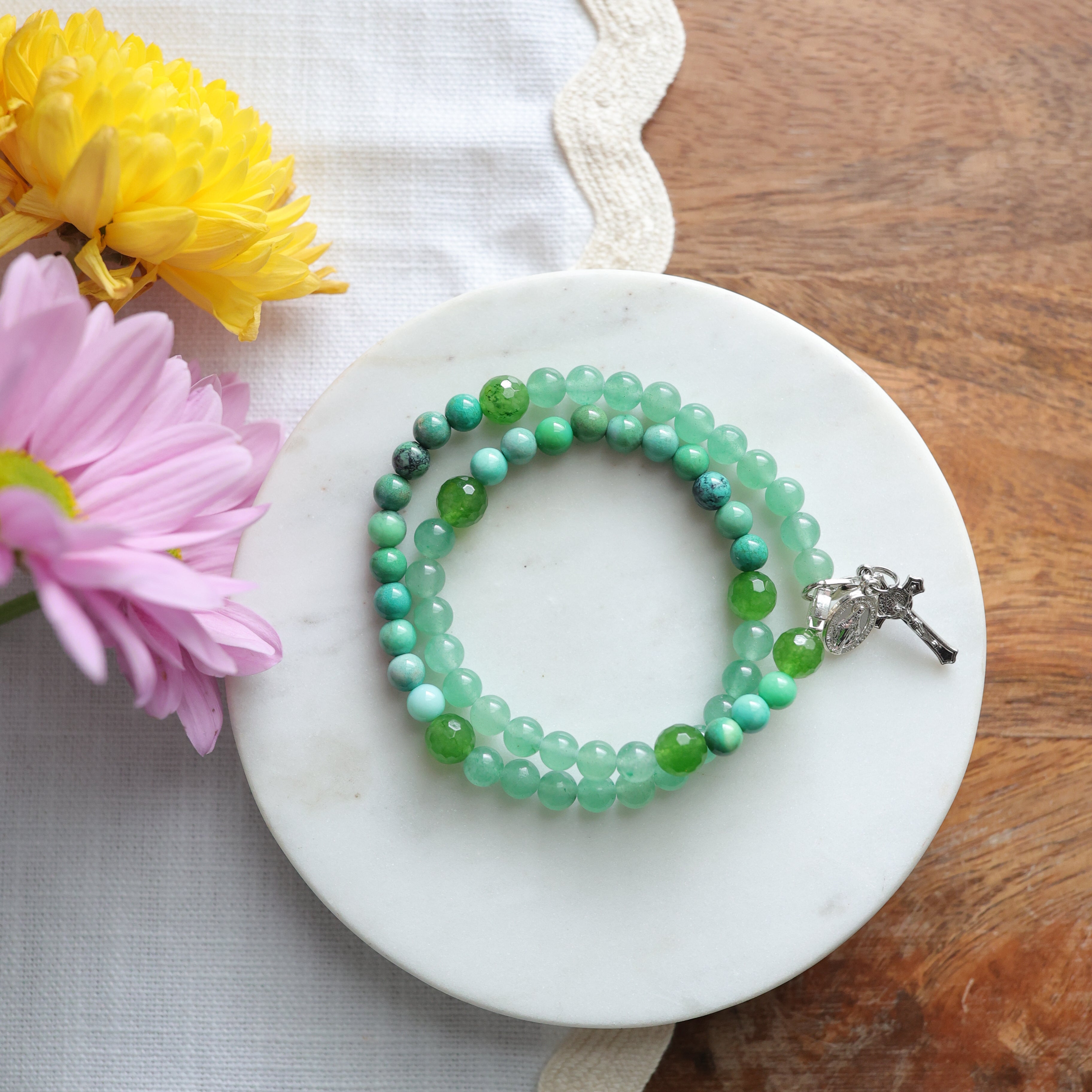St. Bernadette | Summer Exclusive | Chews Life Rosary Bracelet