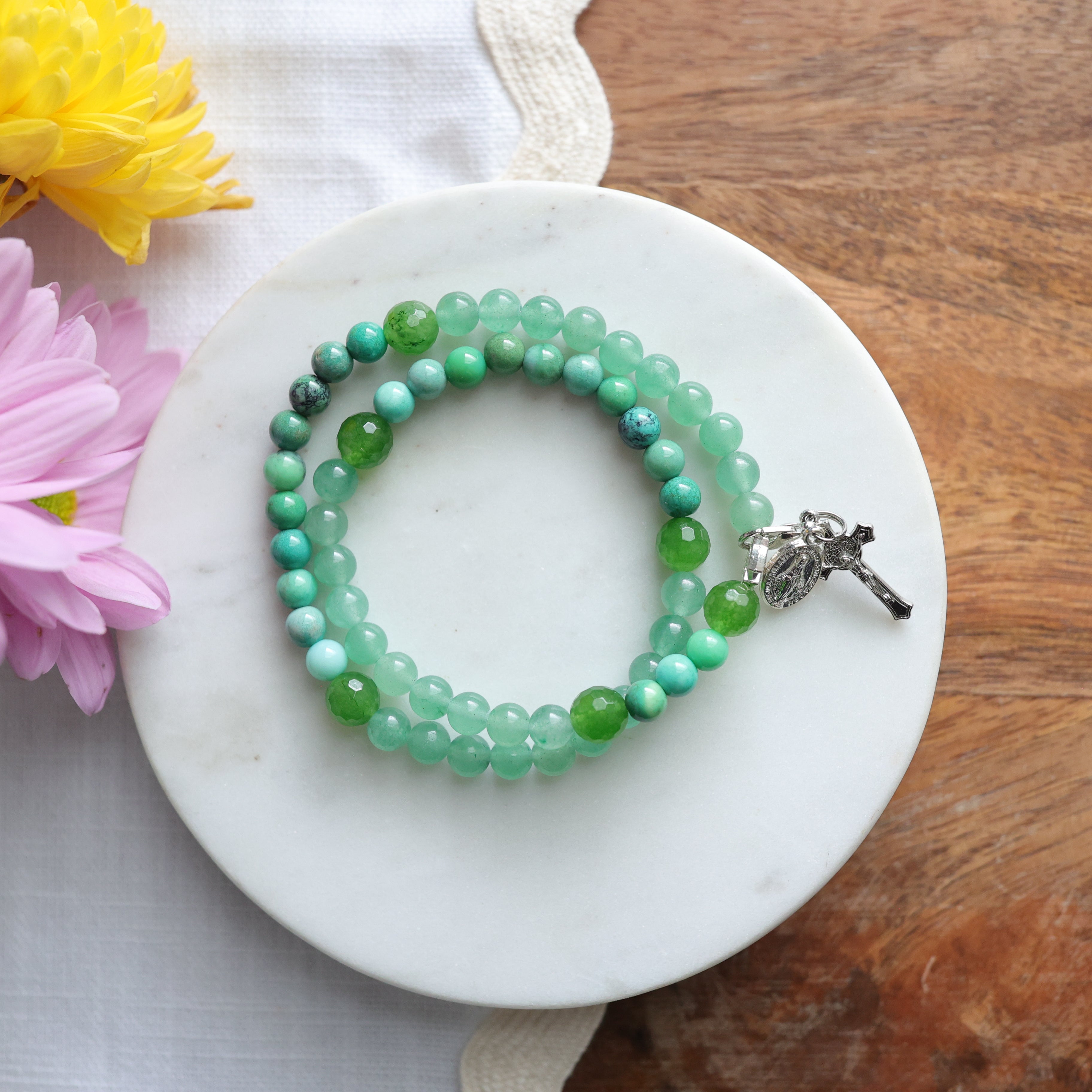 St. Bernadette | Summer Exclusive | Chews Life Rosary Bracelet