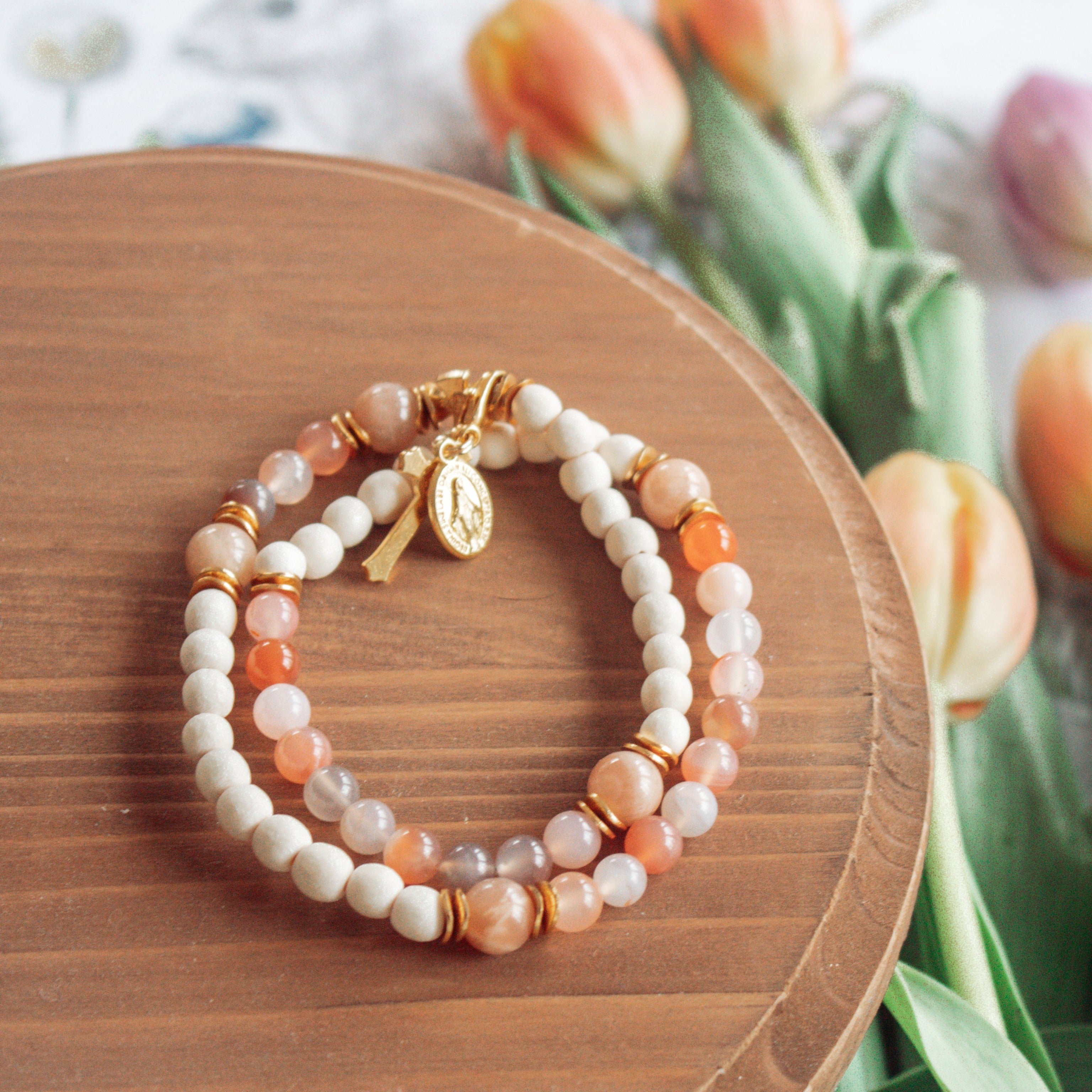 The Coronation | Stretch & Wrap Rosary Bracelet