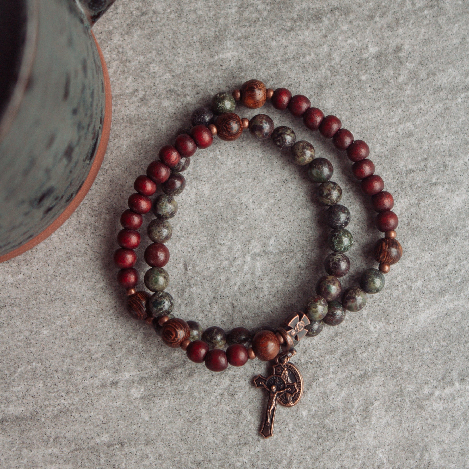 St. Joseph | Stretch & Wrap Rosary Bracelet