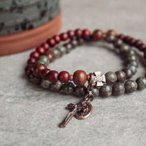 St. Joseph | Stretch & Wrap Rosary Bracelet
