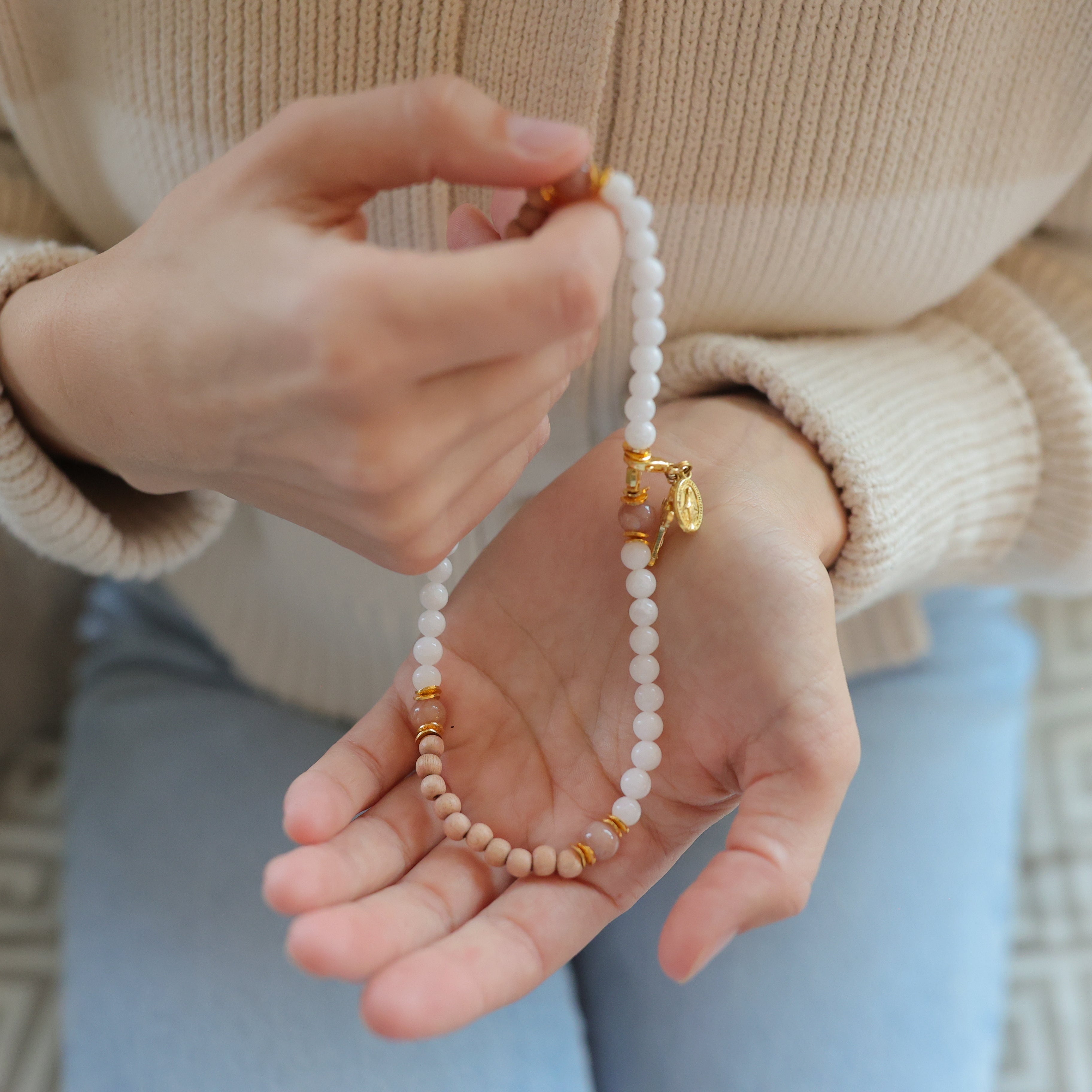 The Visitation | Stretch & Wrap Rosary Bracelet
