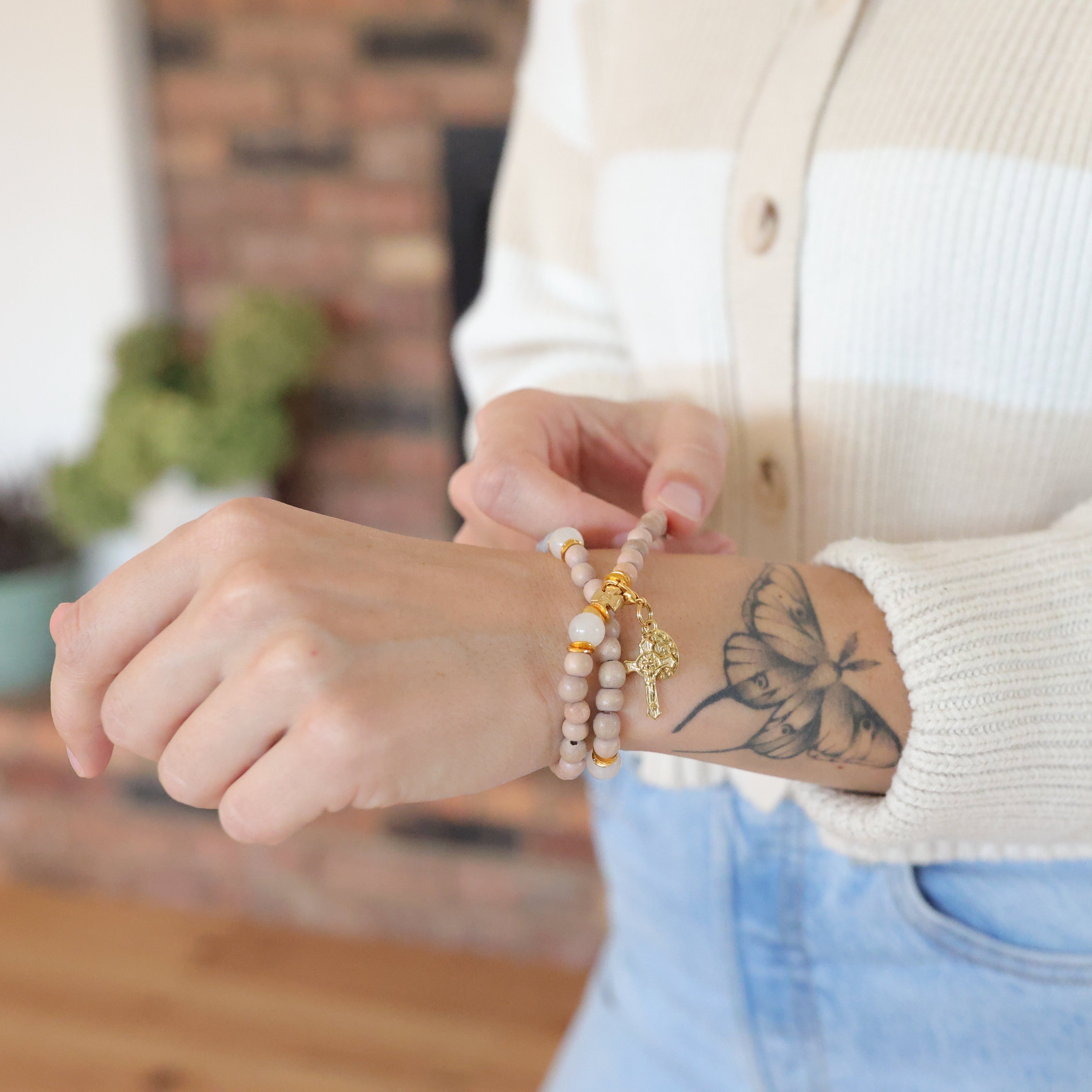 The Assumption | Stretch & Wrap Rosary Bracelet