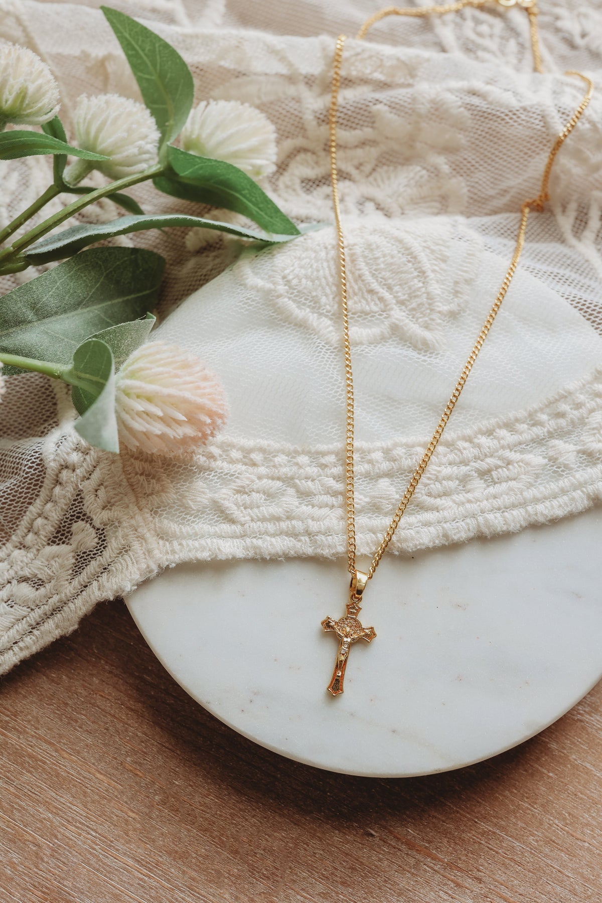 » Crucifix Necklace | Wrapped in My Rosary Prayer Card set (100% off)