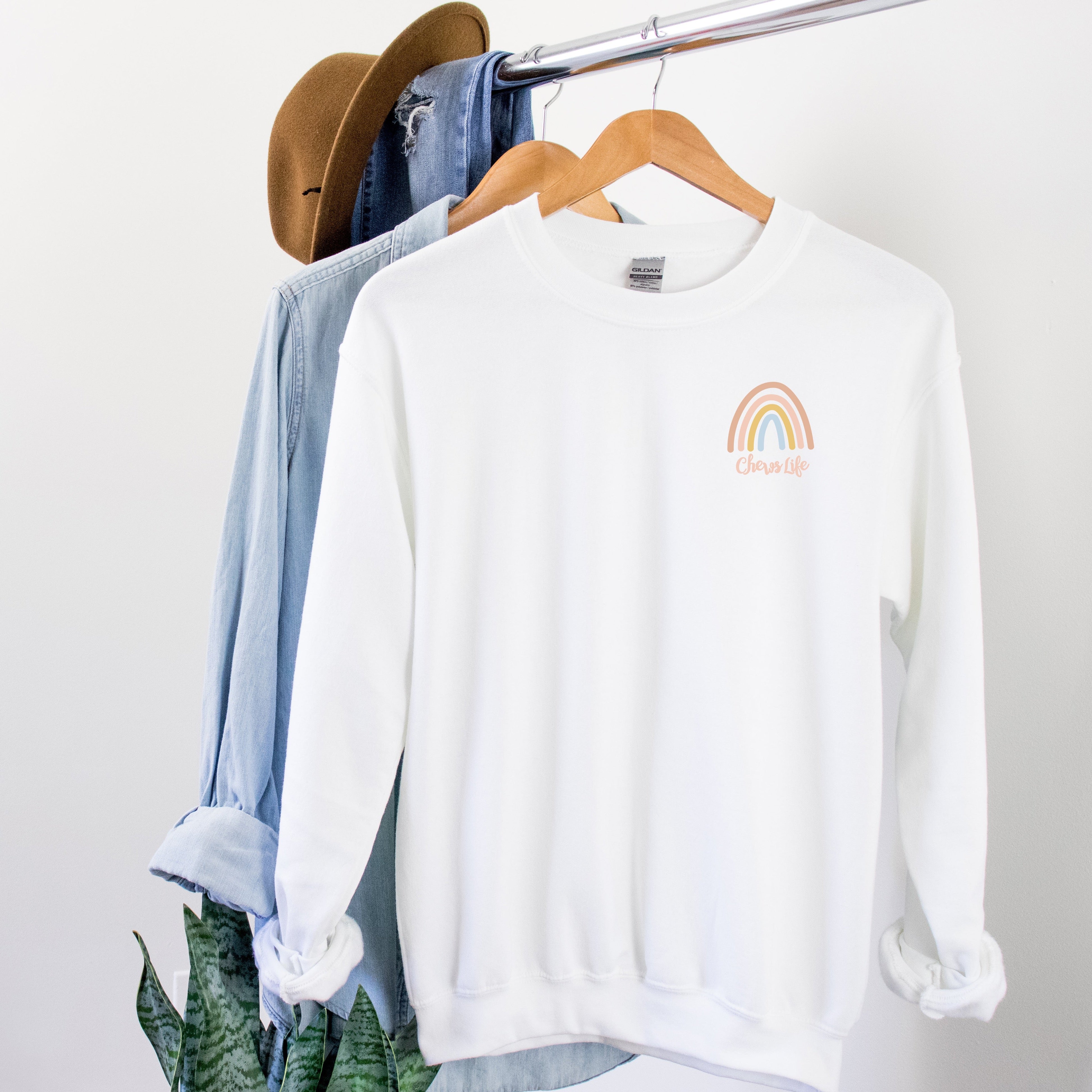 The Rainbow Collection | Crewneck | White or Blue Cotton Blend