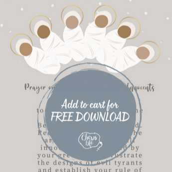 Holy Innoncents | Prayer Card Downloadable
