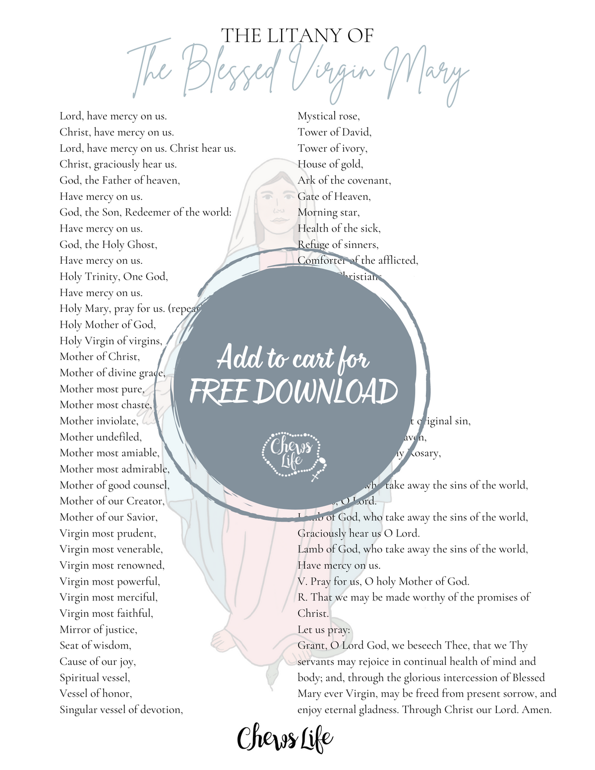 The Litany of the Blessed Virgin Mary