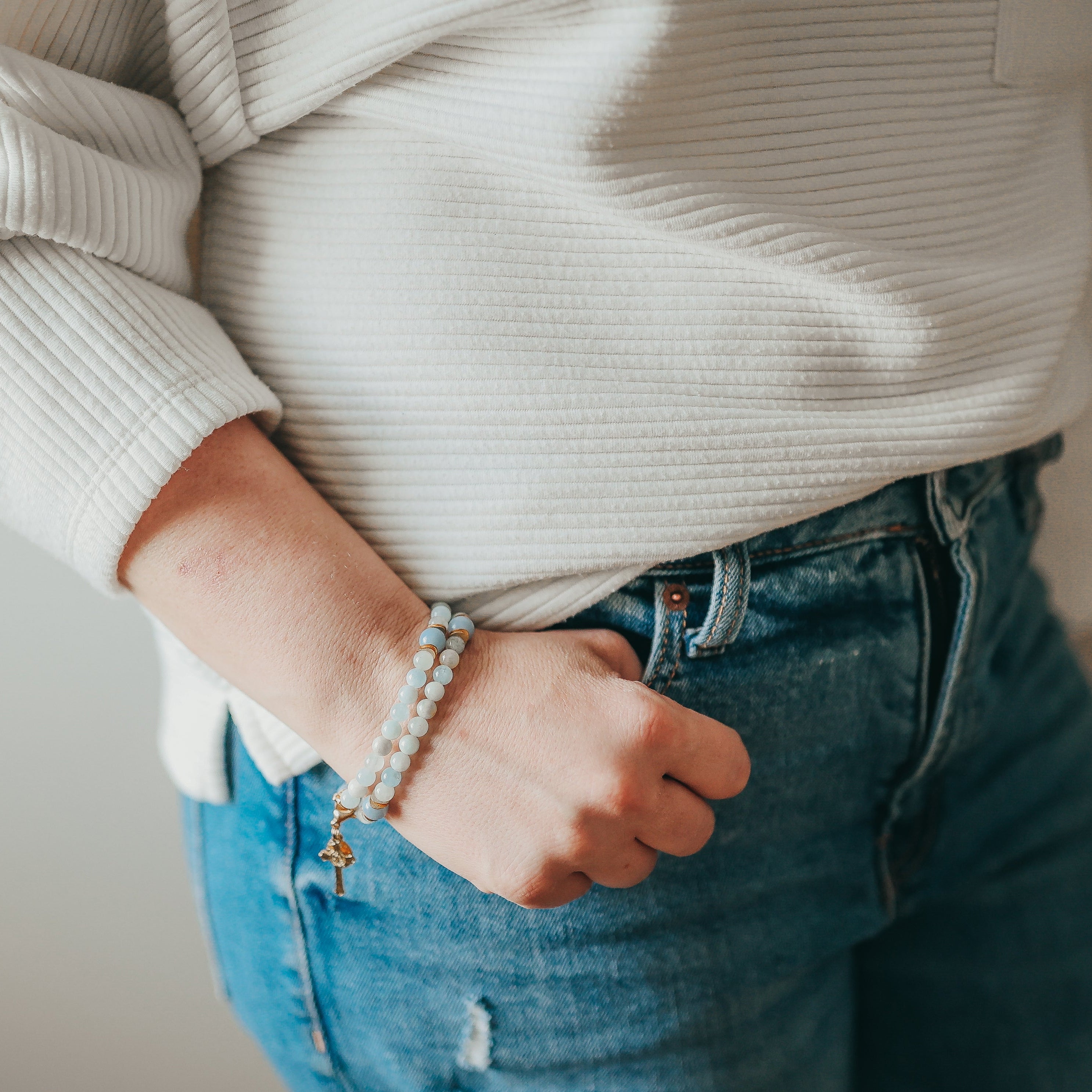 St. Monica | Gemstone Rosary Bracelet