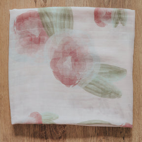 Shower of Roses Swaddle Blanket | Bamboo & Cotton