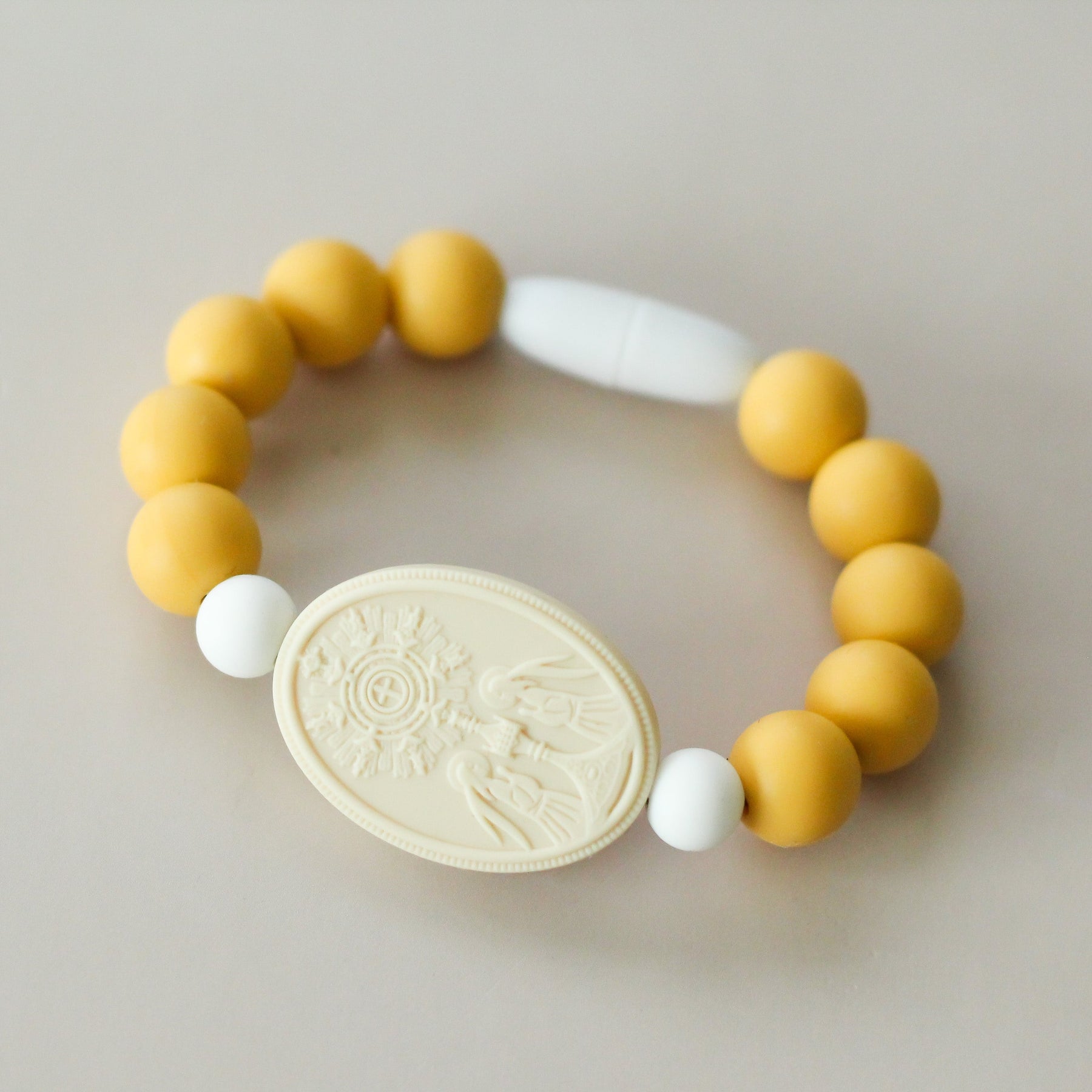 Blessed Sacrament Saint Bracelet | Mustard