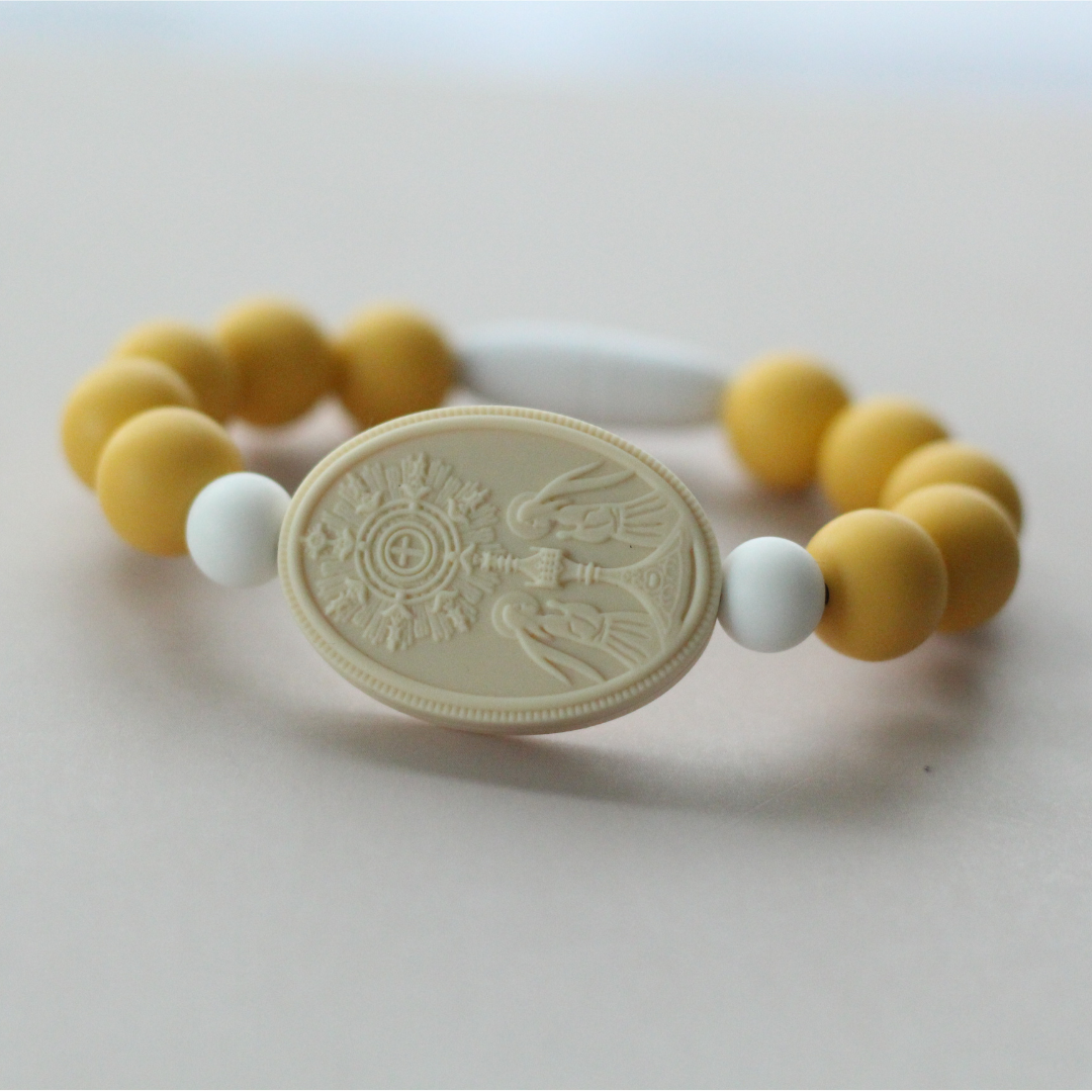 Blessed Sacrament Saint Bracelet | Mustard