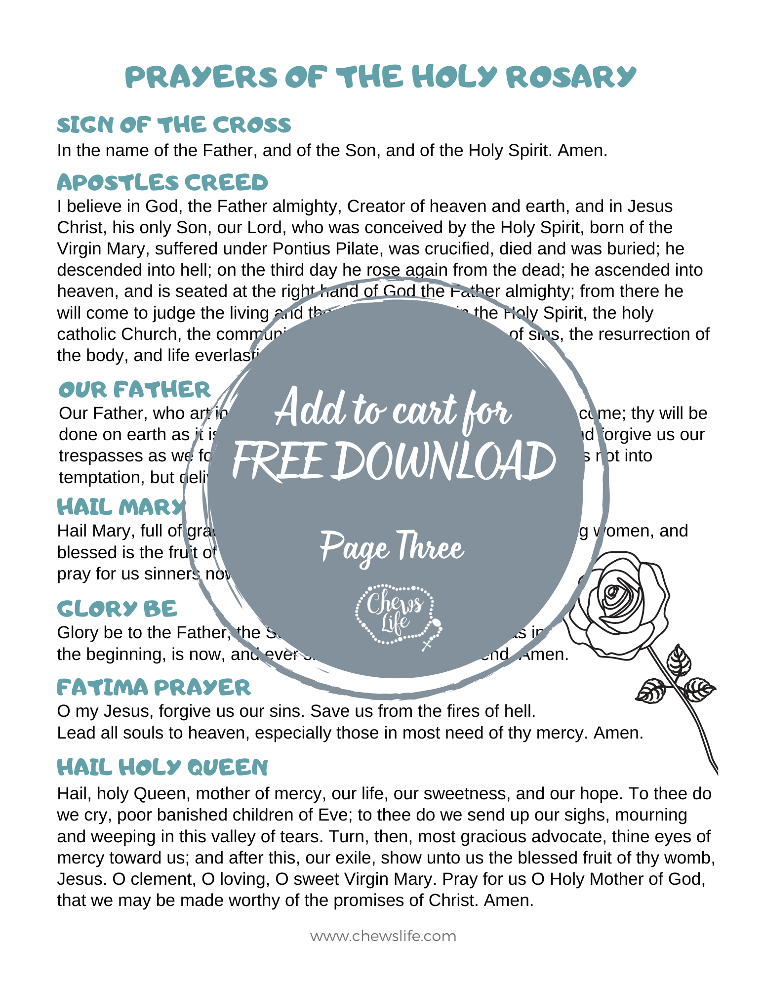Rosary Coloring Pages | Free & Printable | Chews Life rosary-coloring-pages-free-printable-chews-life
