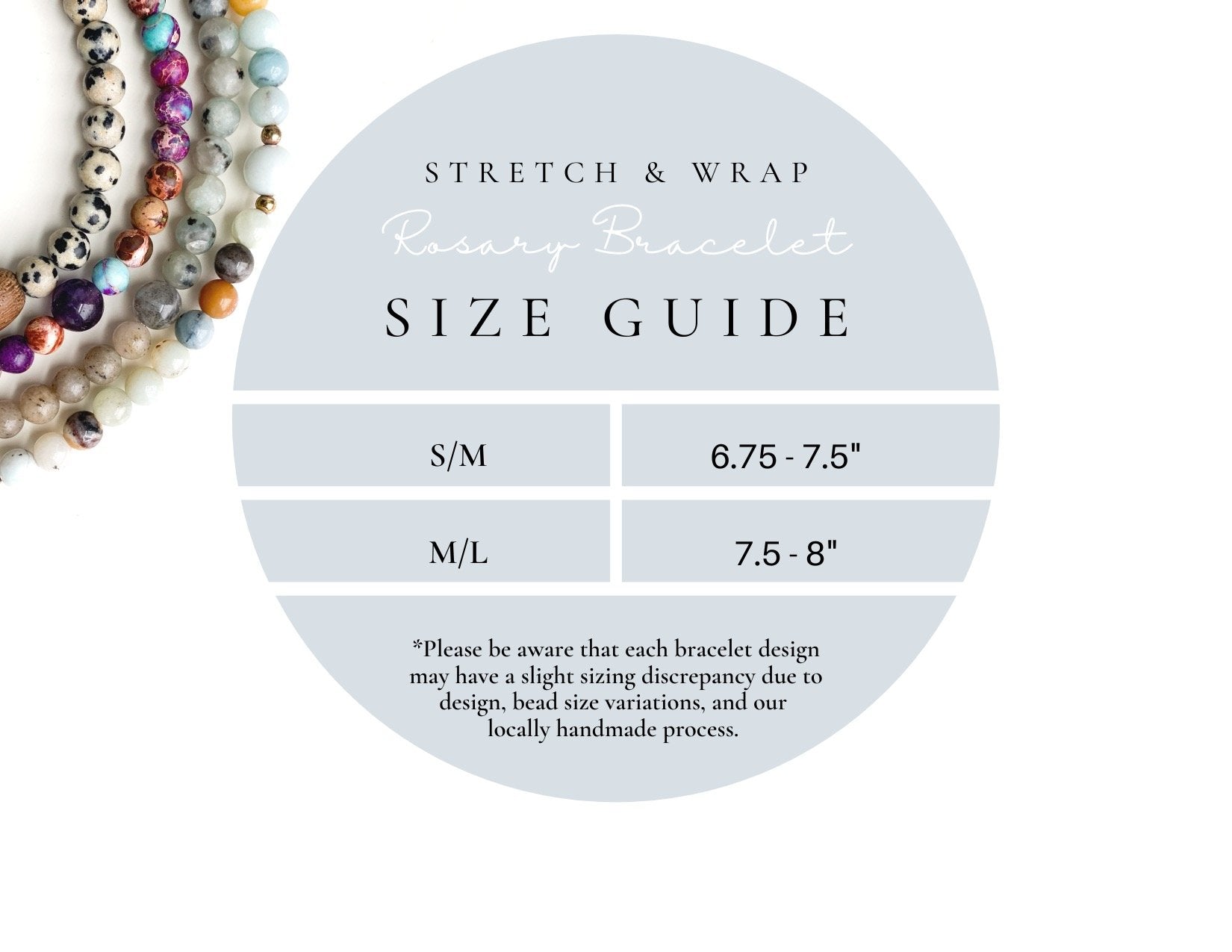 Divine Mercy | Stretch & Wrap Rosary Bracelet | Medium