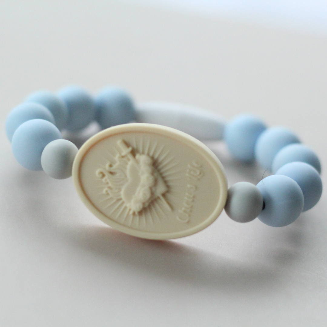 Immaculate Heart of Mary Saint Bracelet | | Light Blue