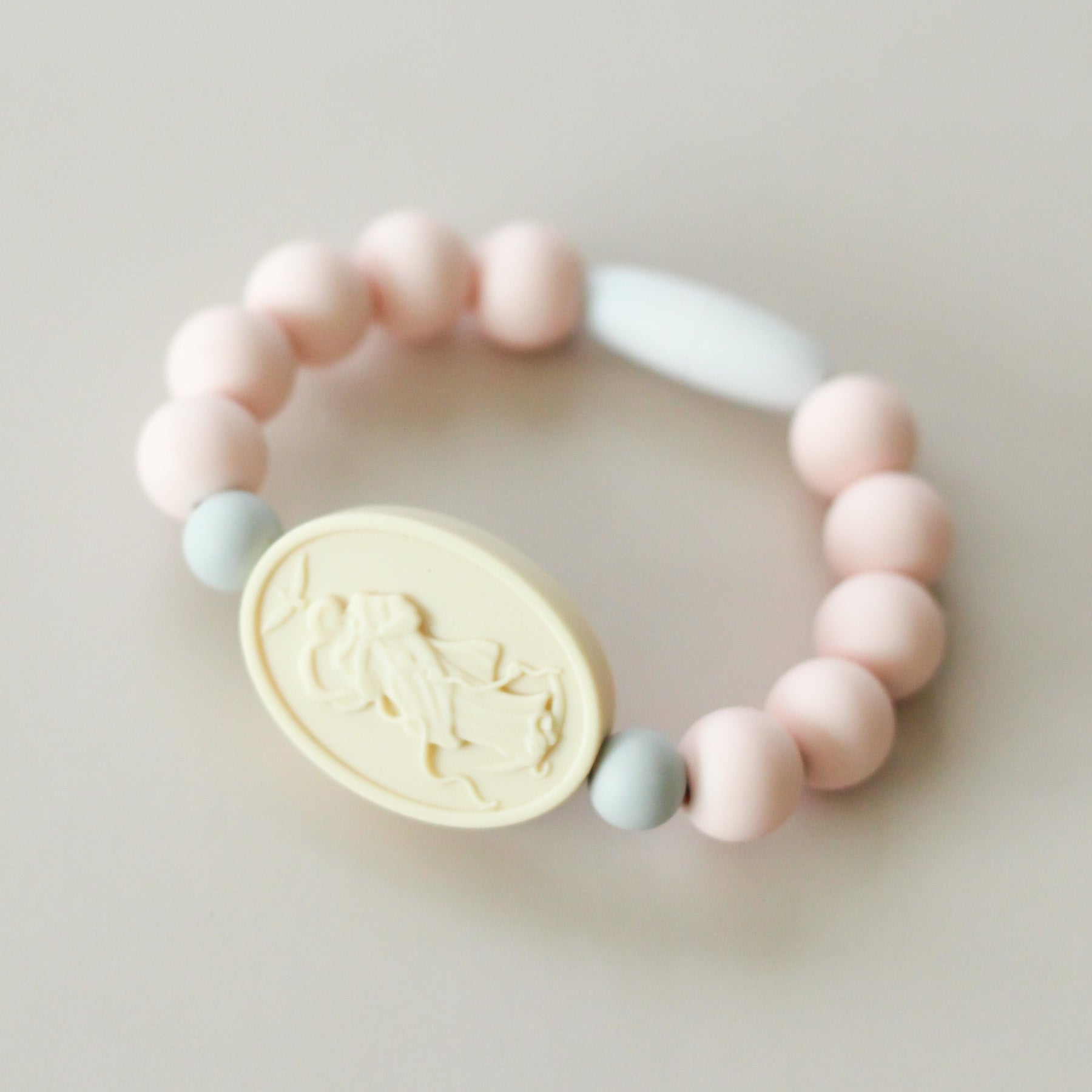 Immaculate Heart of Mary Saint Bracelet | Light Pink