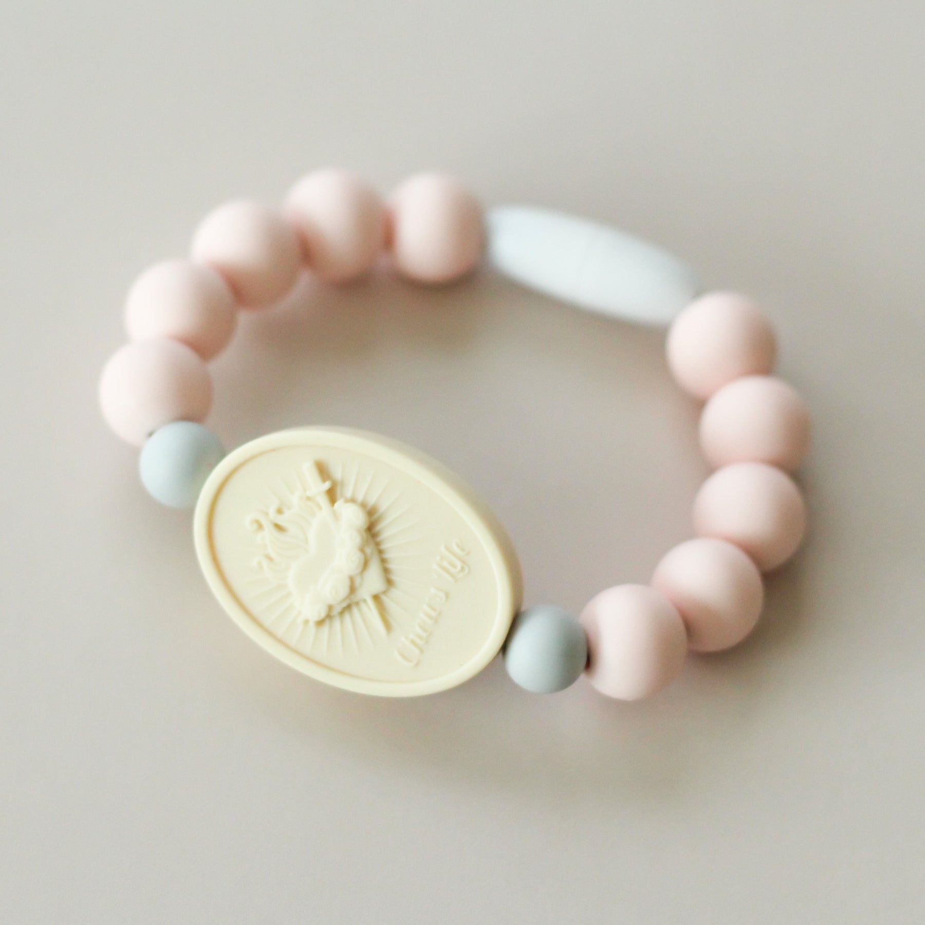 Immaculate Heart of Mary Saint Bracelet | Light Pink