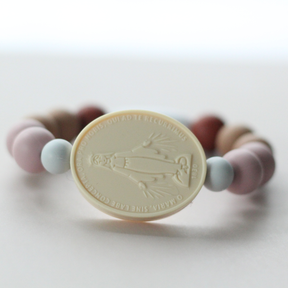 Miraculous Medal Saint Bracelet | Mixed Mauve