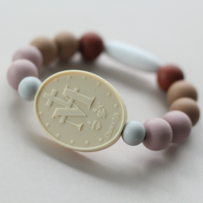 Miraculous Medal Saint Bracelet | Mixed Mauve