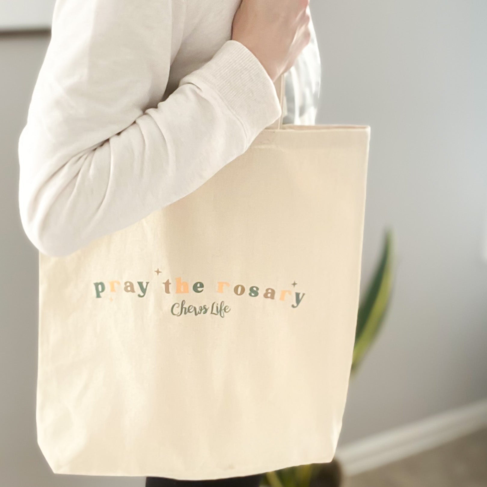 Pray the Rosary | Canvas Tote Bag