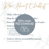 Pre-Advent Checklist Downloadable