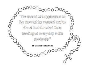 St. Gianna - Gratitude Coloring Page