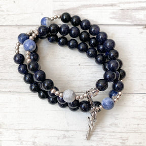 Stella Maris | Triple Stretch & Wrap Rosary Bracelet