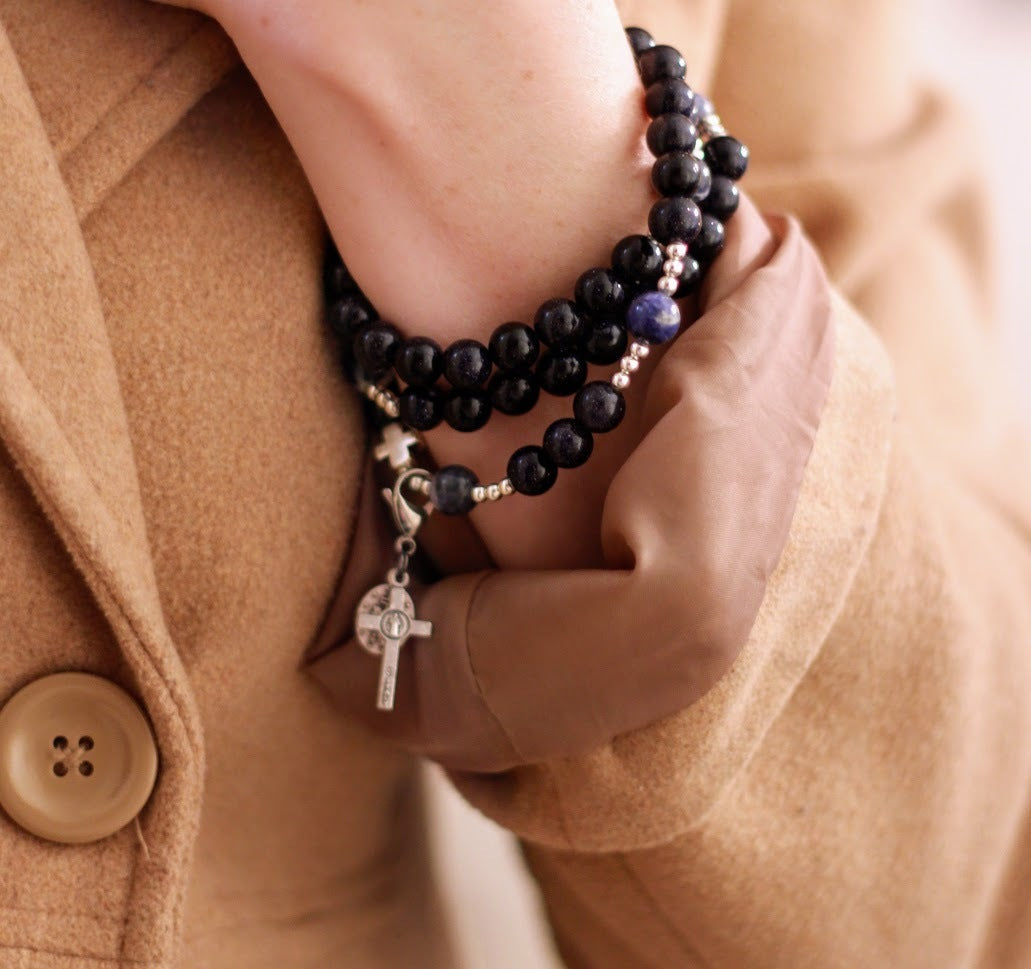 Stella Maris | Triple Stretch & Wrap Rosary Bracelet