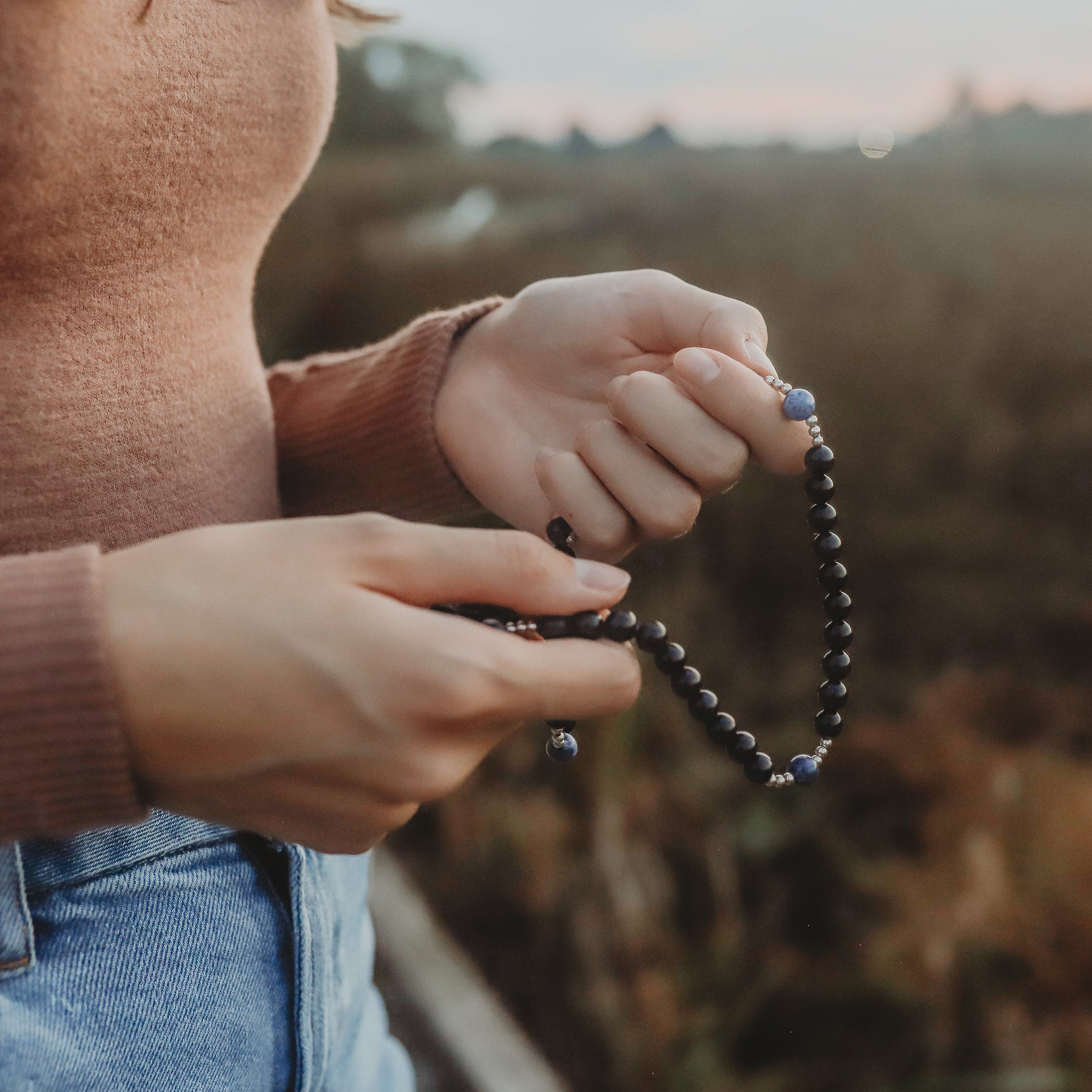 Purple Rosary Bracelet - Penance Stretch & Wrap Bracelet