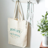 The Rosary is the Weapon for Times | Canvas Tote Bag