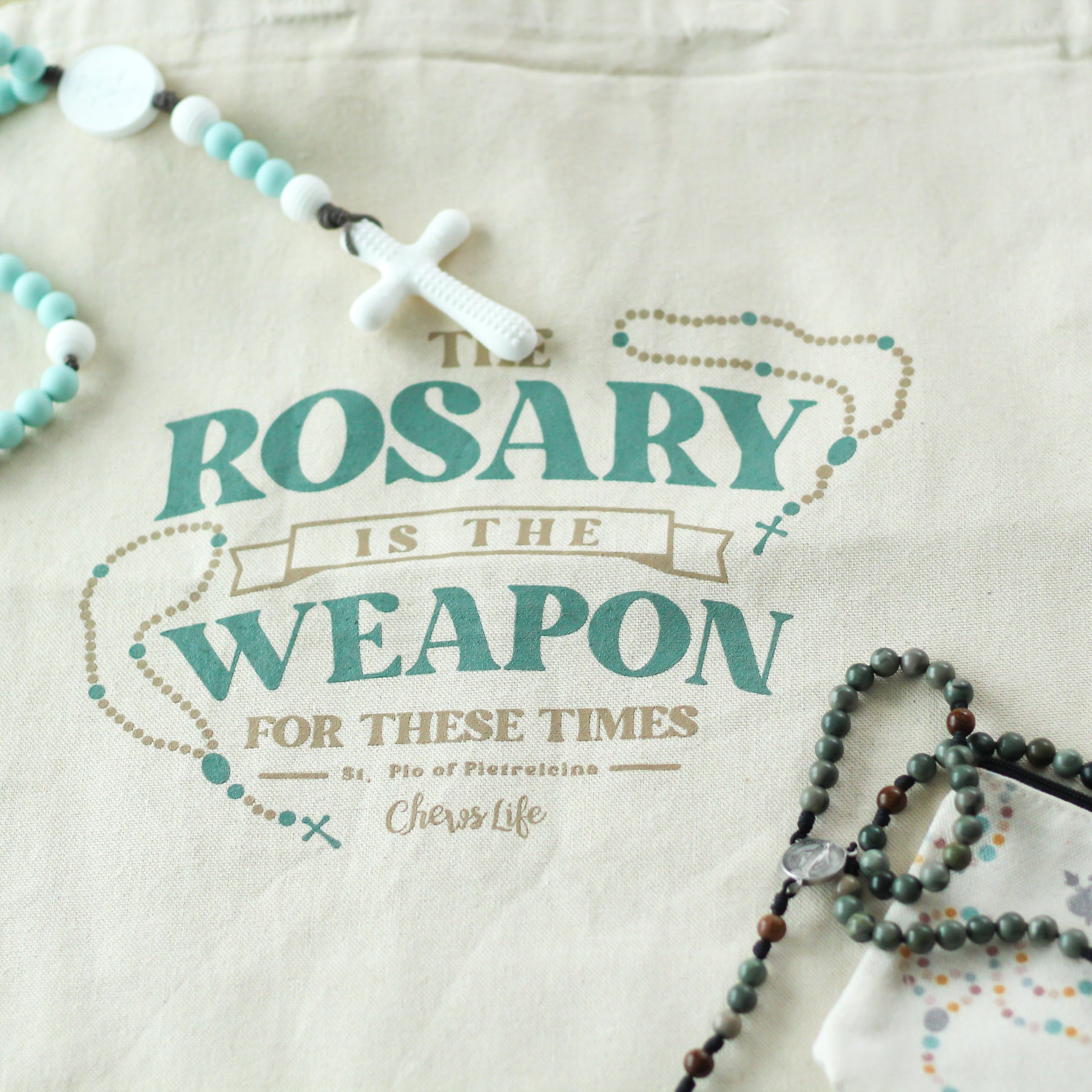 The Rosary is the Weapon for Times | Canvas Tote Bag