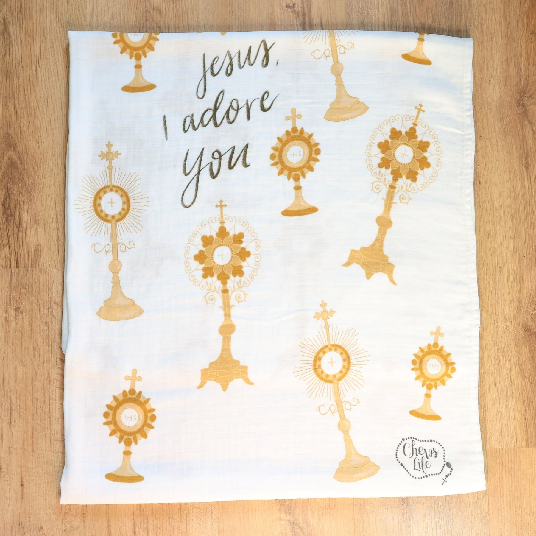 Monstrance Swaddle Blanket | Bamboo & Cotton