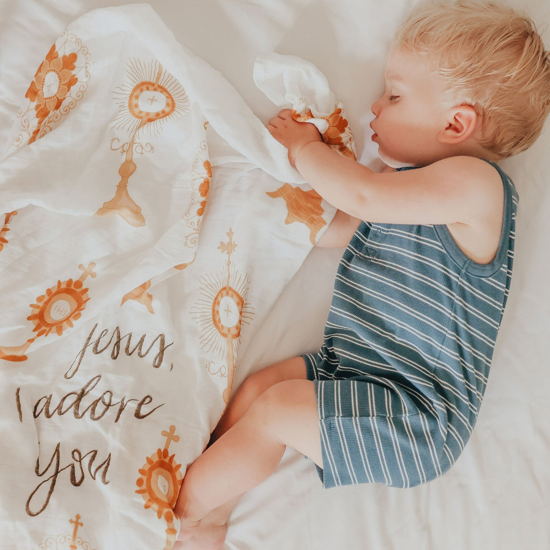 Monstrance Swaddle Blanket | Bamboo & Cotton