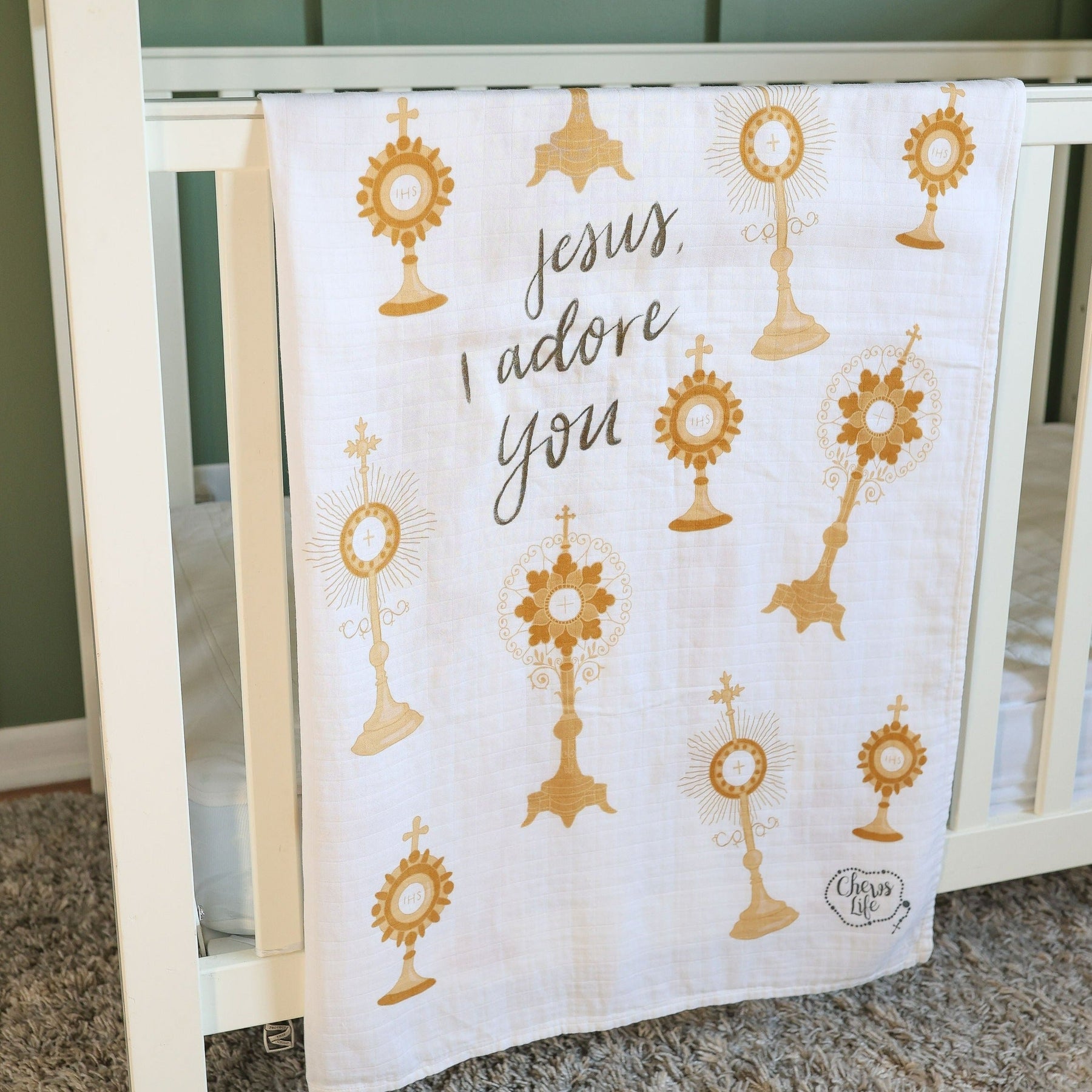 Monstrance Swaddle Blanket | Bamboo & Cotton