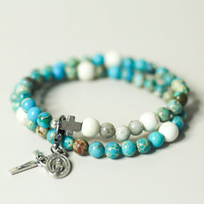 Our Lady of La Leche | Stretch & Wrap Rosary Bracelet | Small & Medium