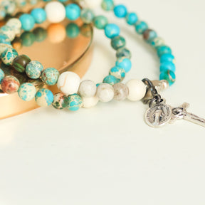 Our Lady of La Leche | Stretch & Wrap Rosary Bracelet | Small & Medium